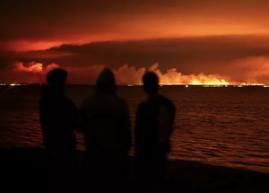 Incendie de forêt la nuit, été 2026