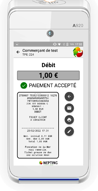Paiement accepté